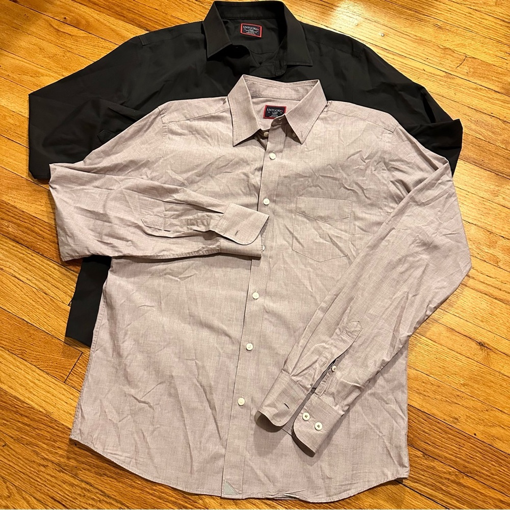 Men’s UNTUCKit Bundle Slim Fit Button Down Shirts Size Large